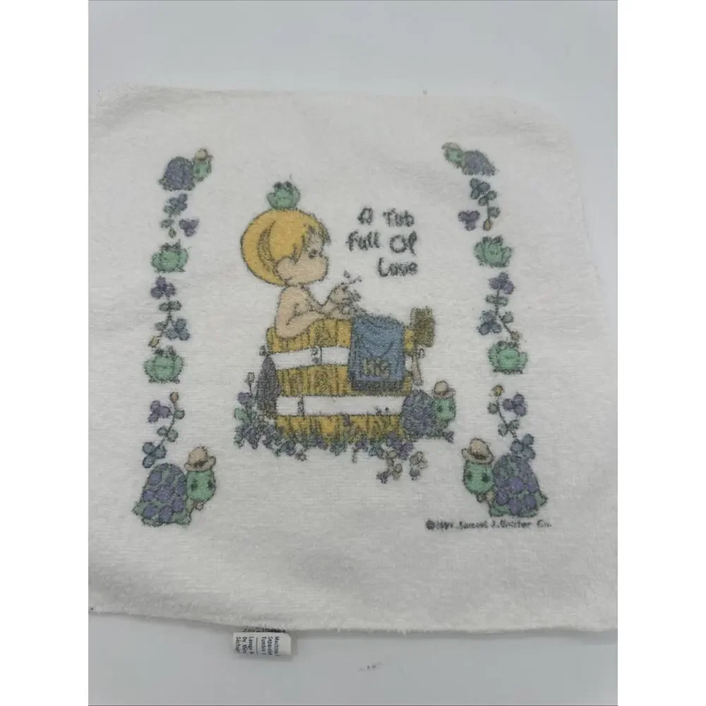 Vintage Precious Moments Bath Towel And Wash Cloth 